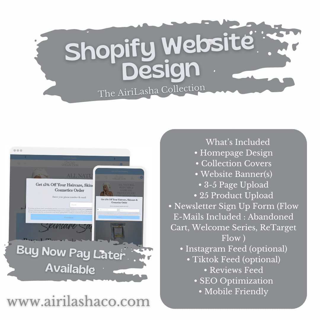 Shopify Website Design - AiriLasha Collection